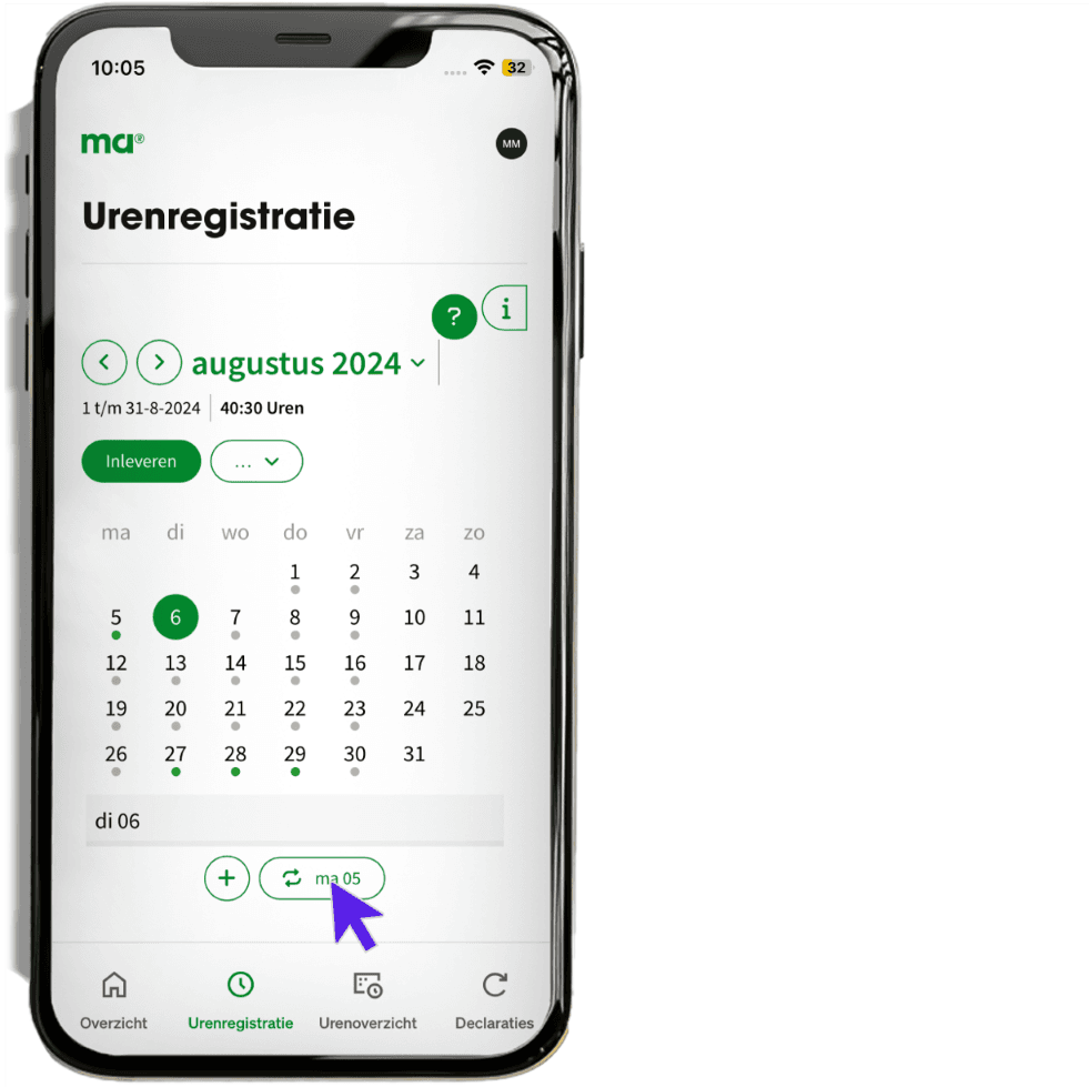 maandagnl handleiding uren professionals uren 24