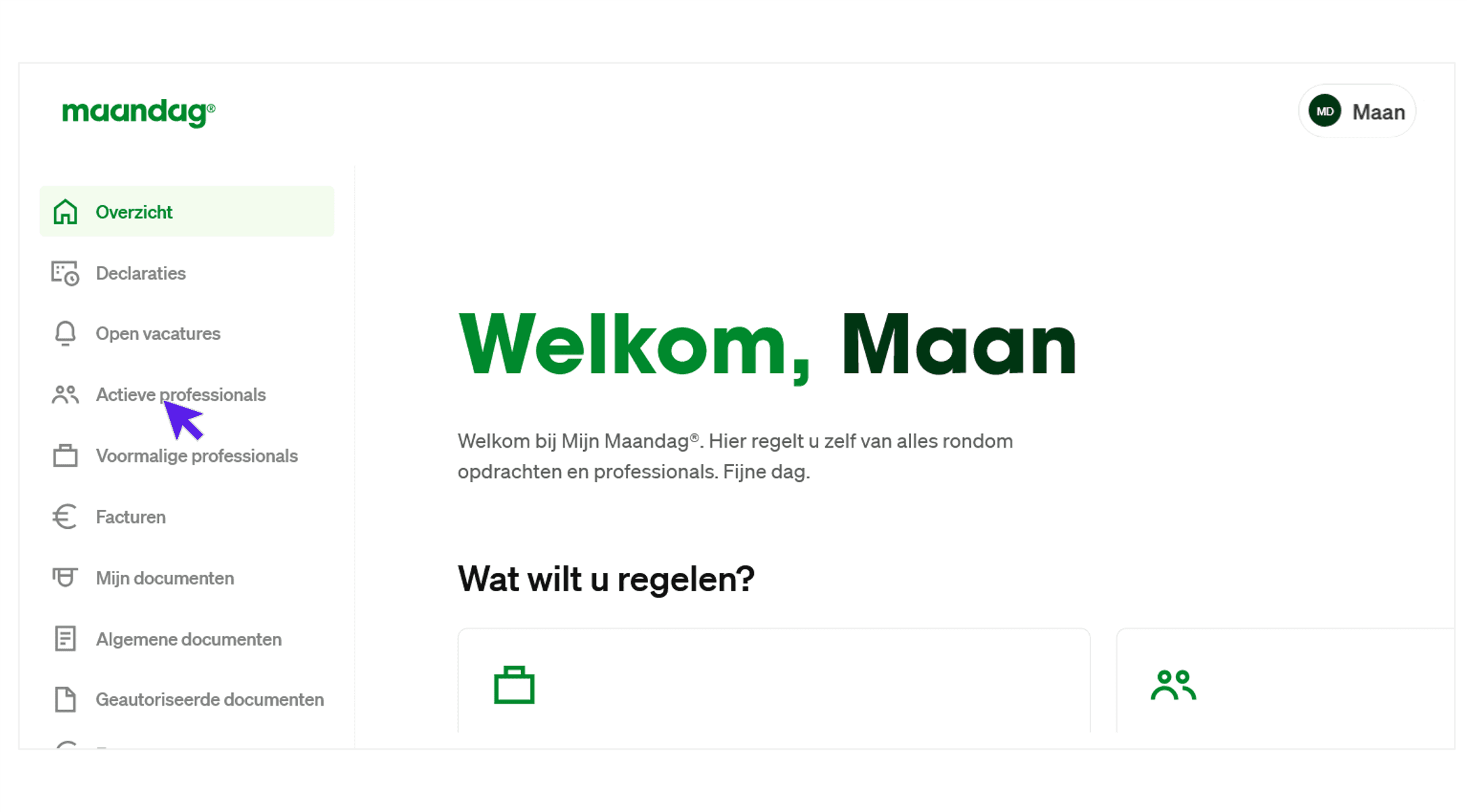 maandagnl handleiding uren opdrachtgevers menu 5