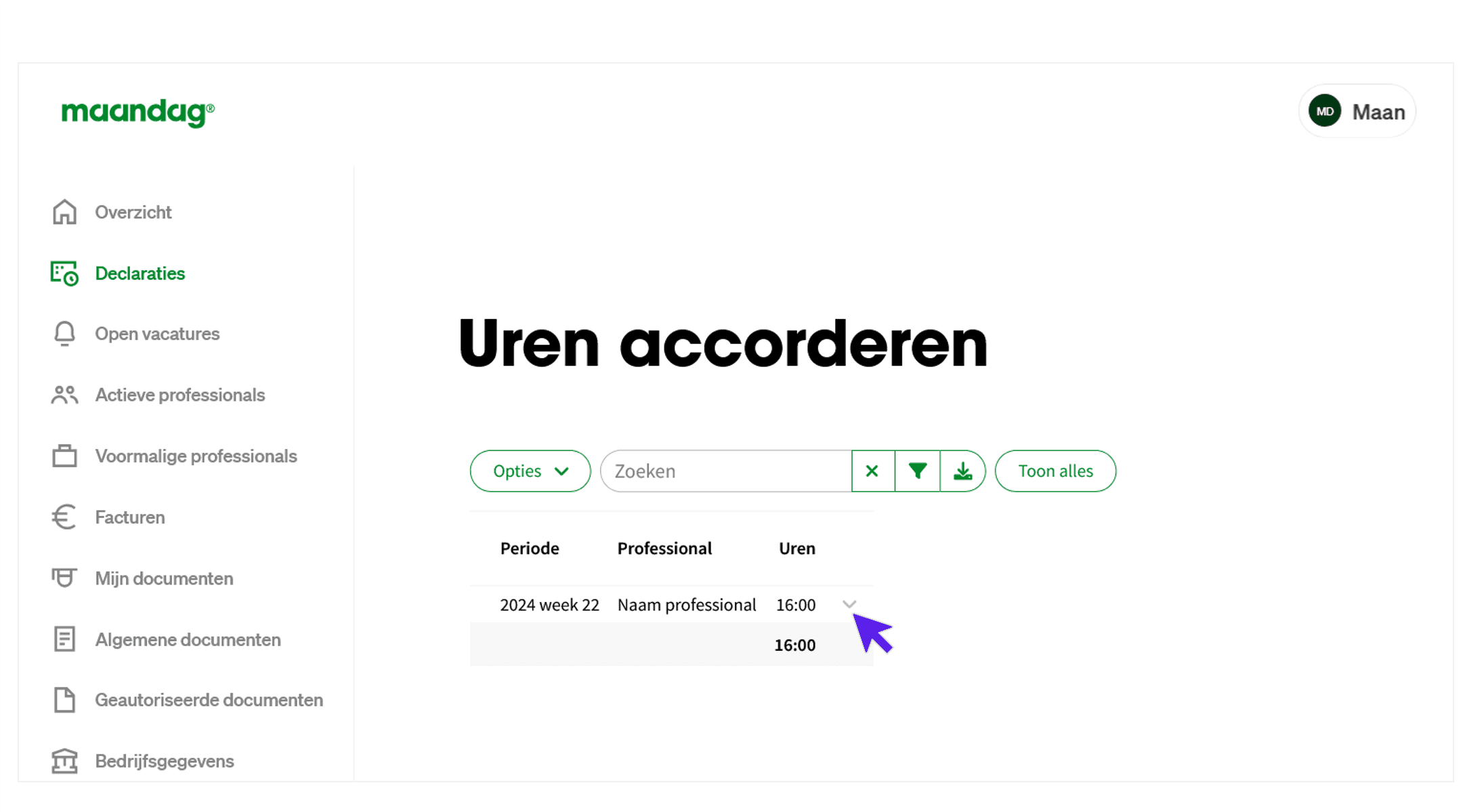 maandagnl handleiding uren opdrachtgevers uren 2