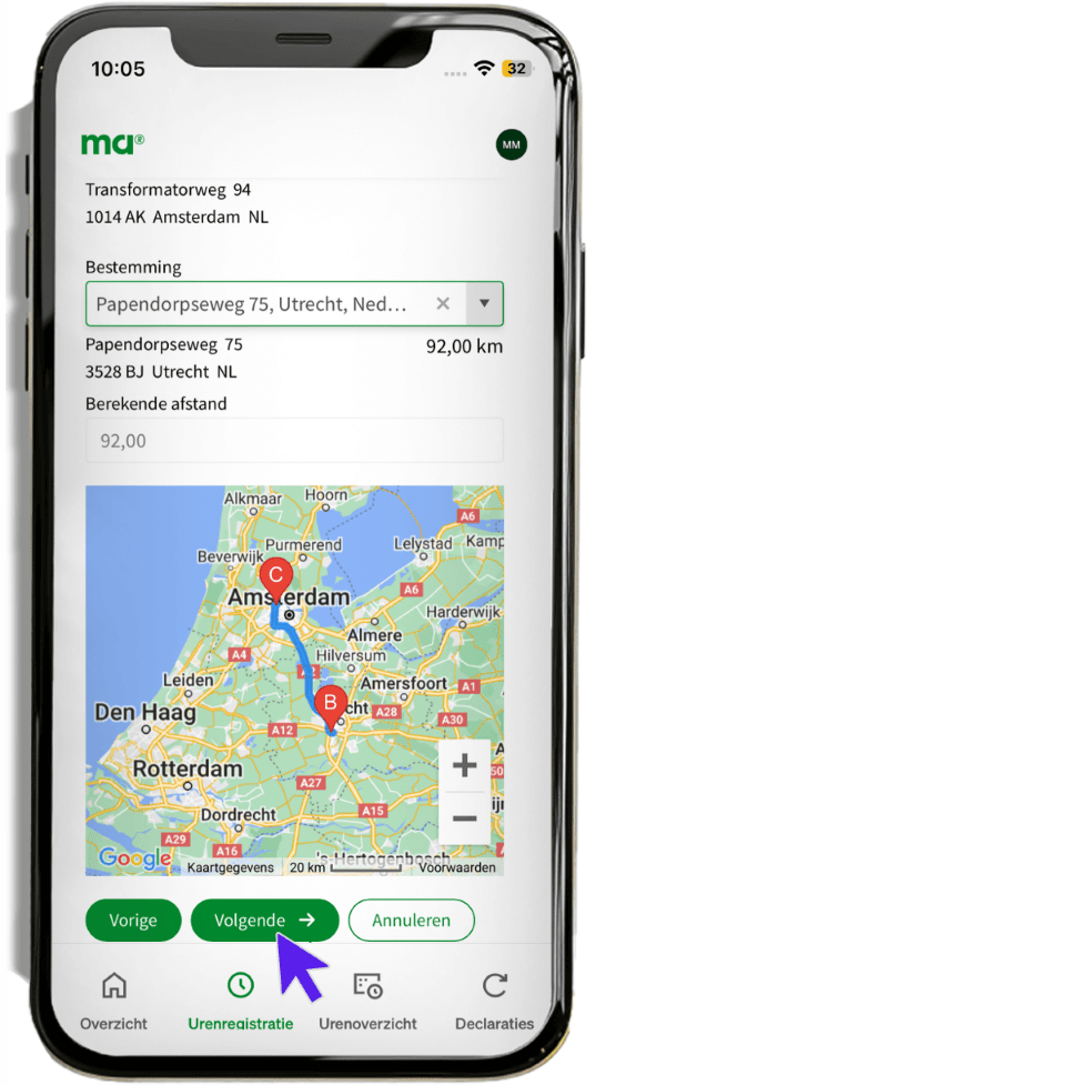 maandagnl handleiding uren professionals declaratie 10