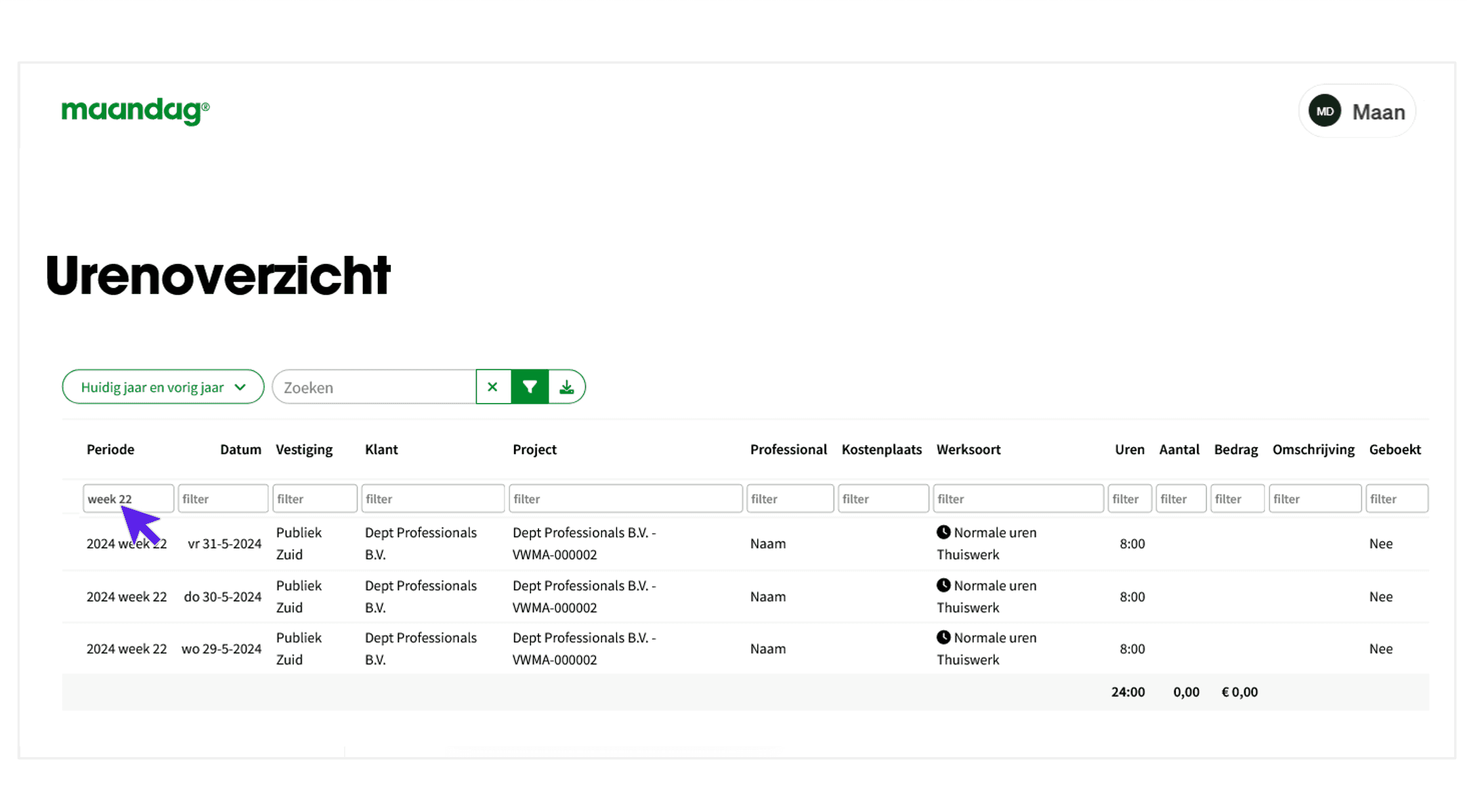 maandagnl handleiding uren opdrachtgevers urenoverzicht 6