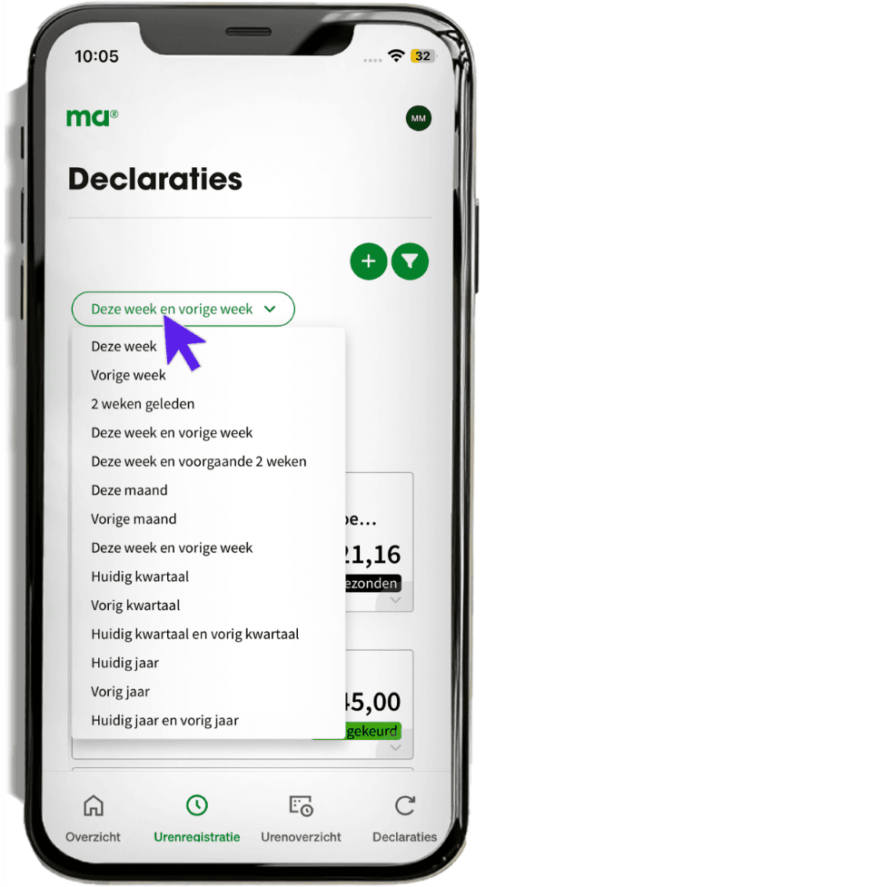 maandagnl handleiding uren professionals declaratie 14