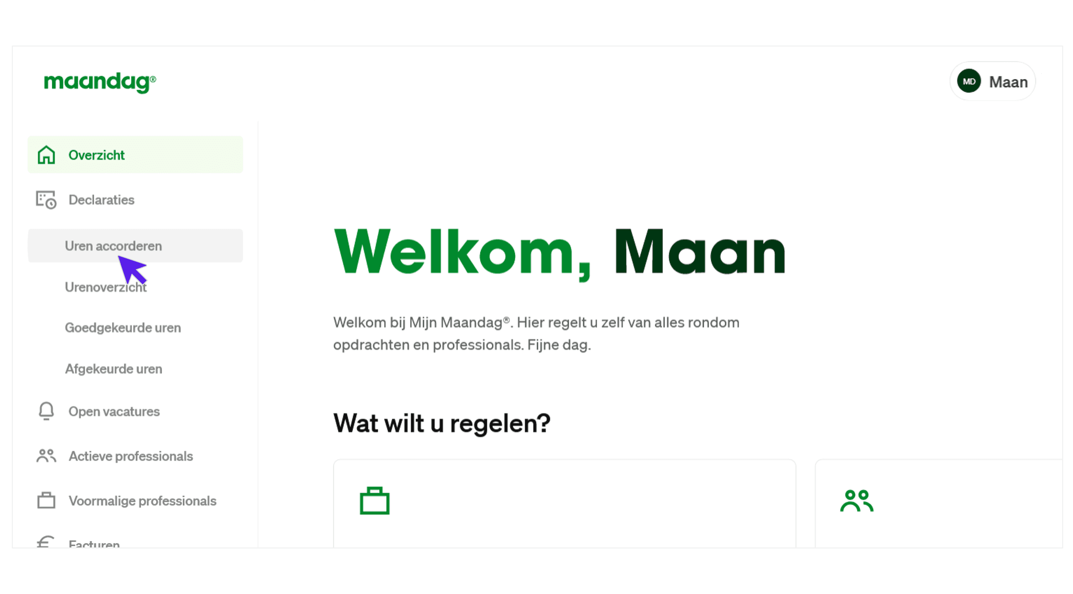 maandagnl handleiding uren opdrachtgevers uren 1