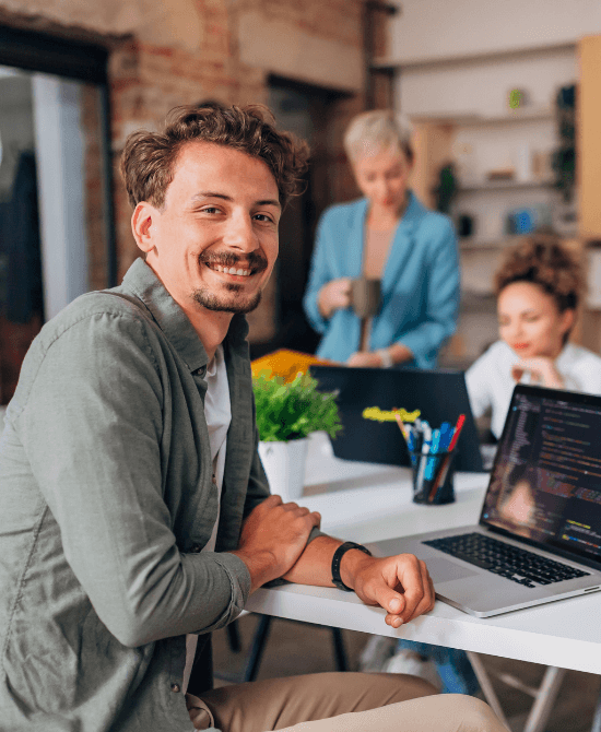 Workprofile - smiling man with mustache