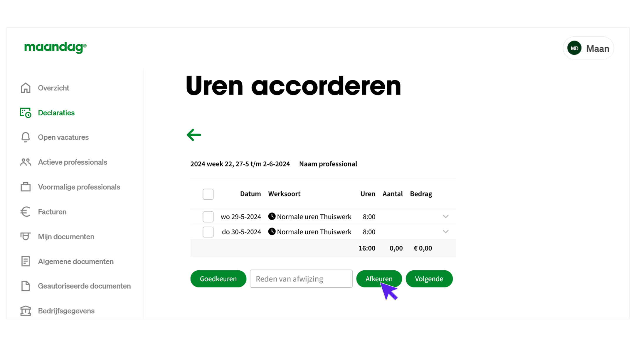 maandagnl handleiding uren opdrachtgevers uren 5
